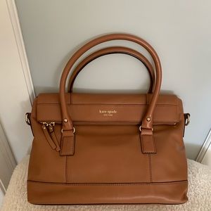 Large Cognac Kate Spade Satchel